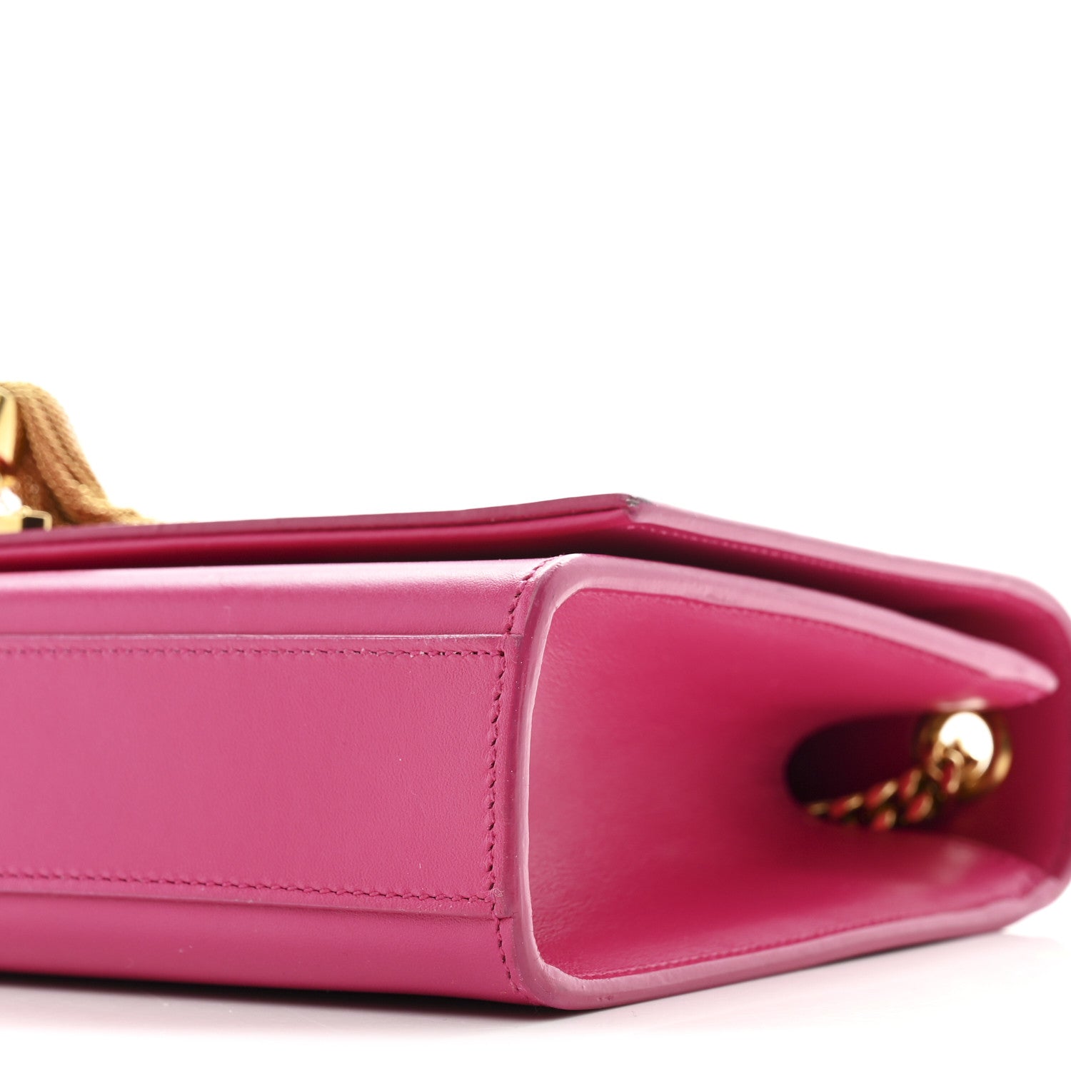 Smooth Calfskin Medium Classic Monogram Kate Tassel Satchel Fuchsia