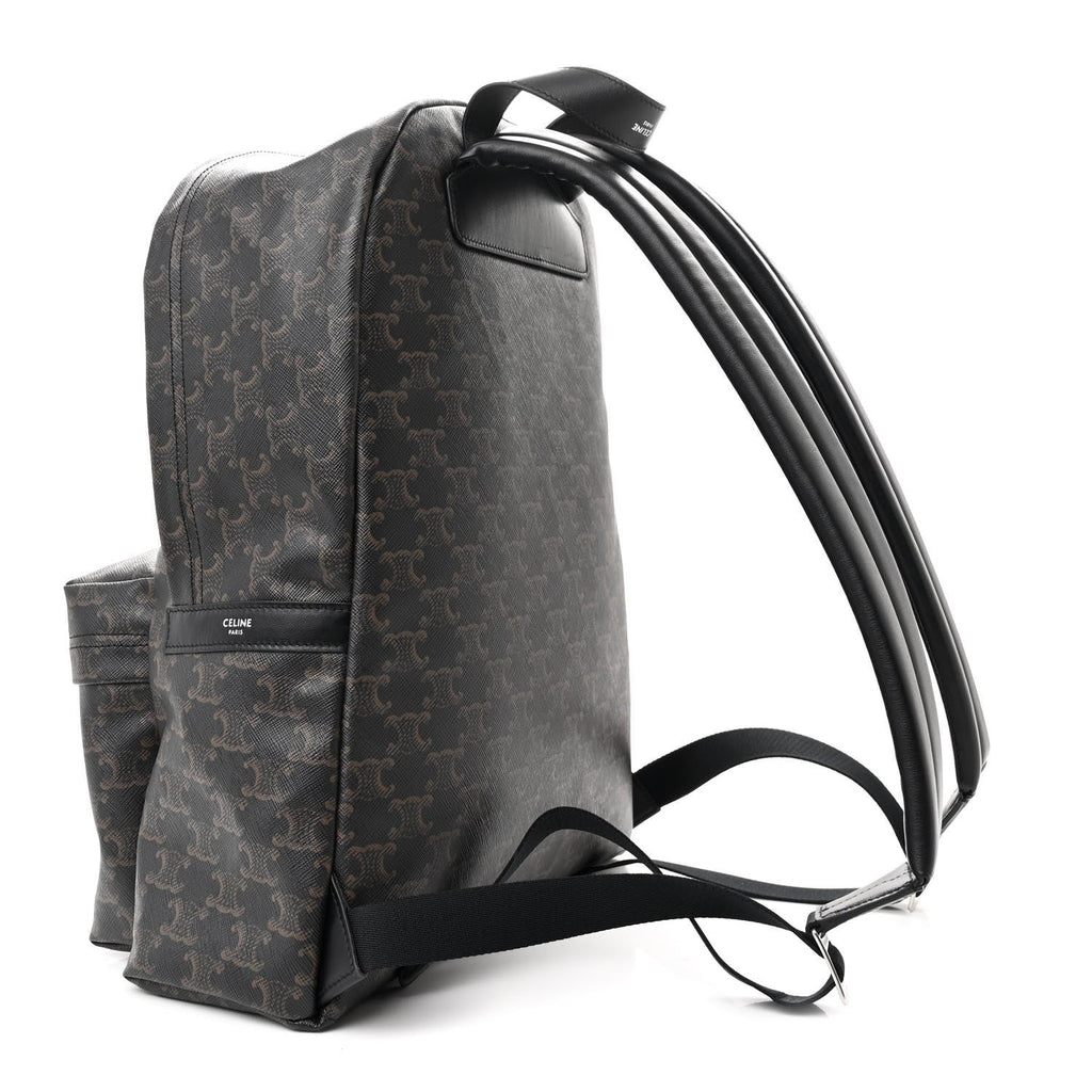 Triomphe Canvas XL Calfskin Backpack Black