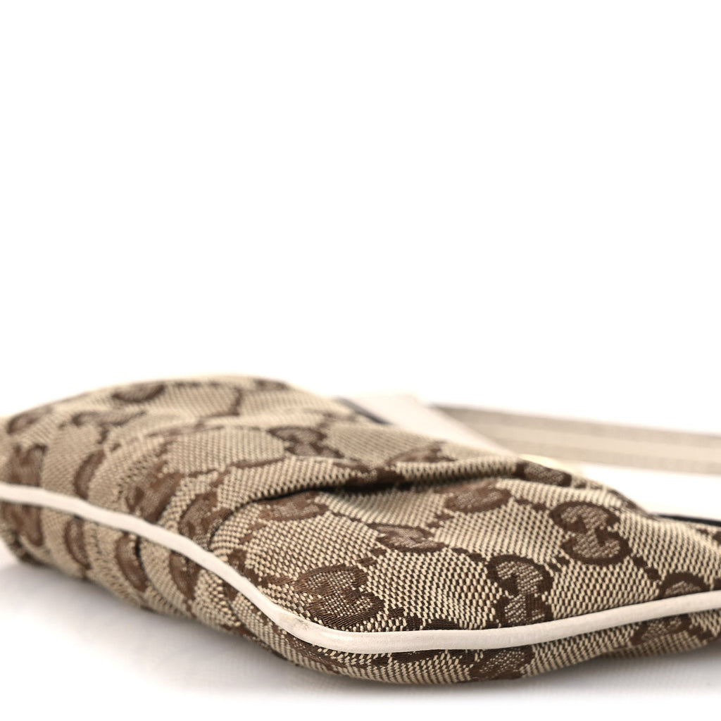 Monogram GG Heart Charm Crossbody Pochette White