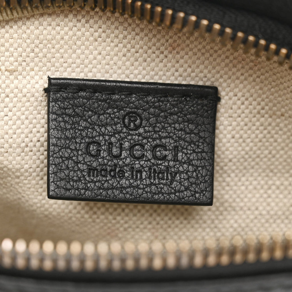 Grained Calfskin Small Logo Belt Bag Black