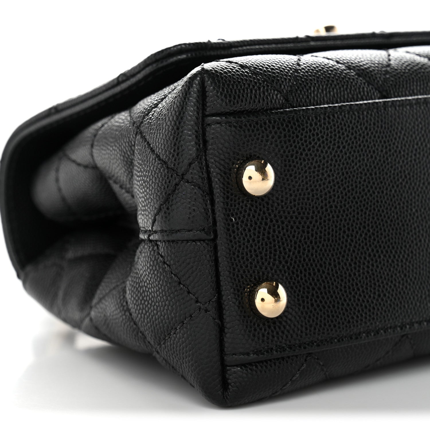 Caviar Quilted Extra Mini Coco Handle Flap Black