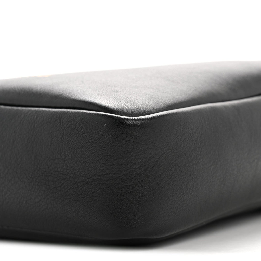 Calfskin Baroque Logo Messenger Bag Black