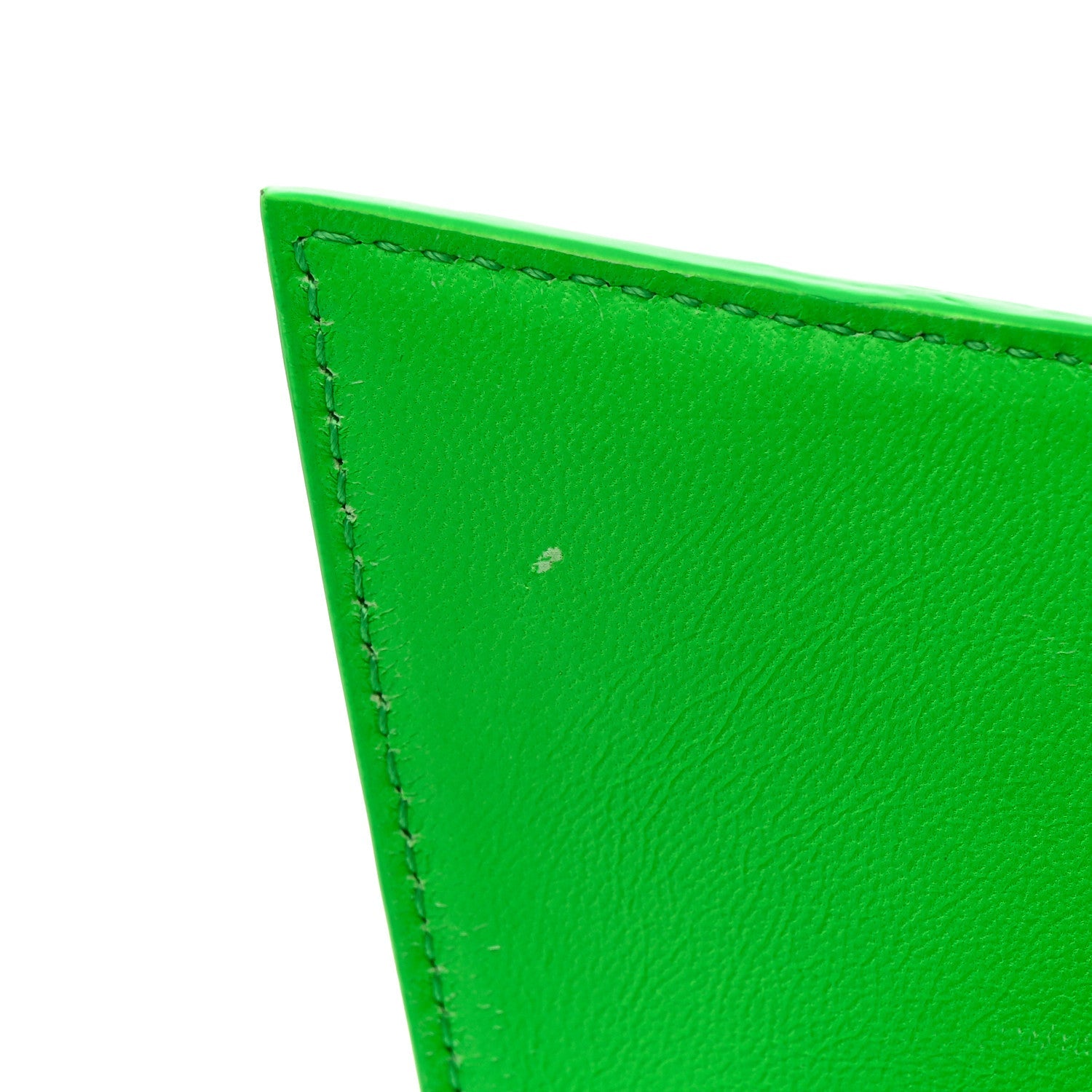 Shiny Calfskin Strass Crocodile Embossed Hourglass Top Handle Bag XS Fluo Green