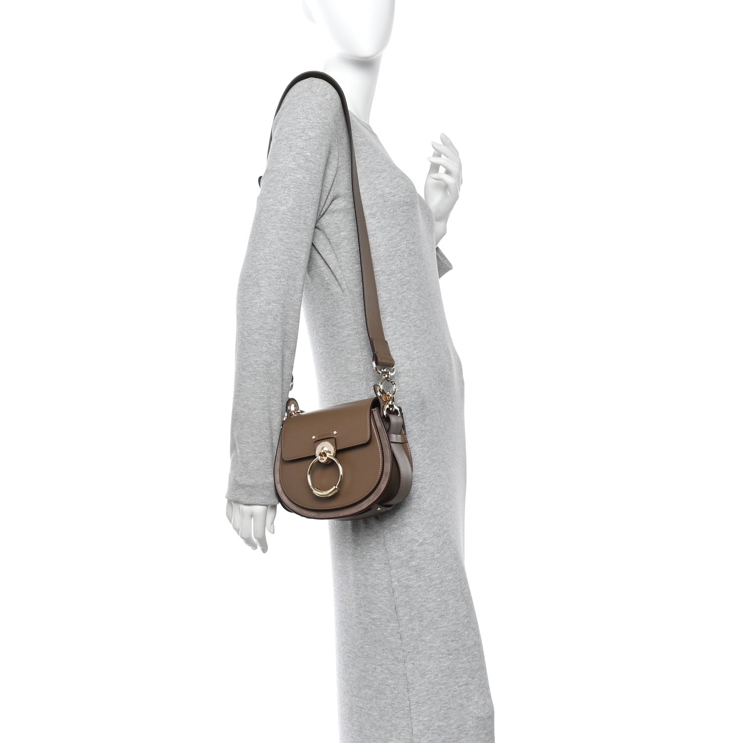 Calfskin Small Tess Bag Dark Nut