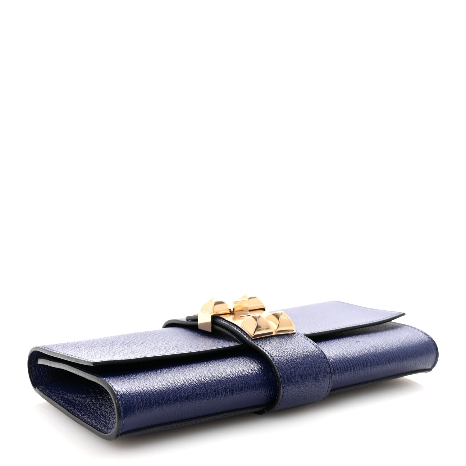 Chevre Mysore Medor 23 Clutch Bleu Encre