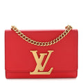 Calfskin Chain Louise MM Red