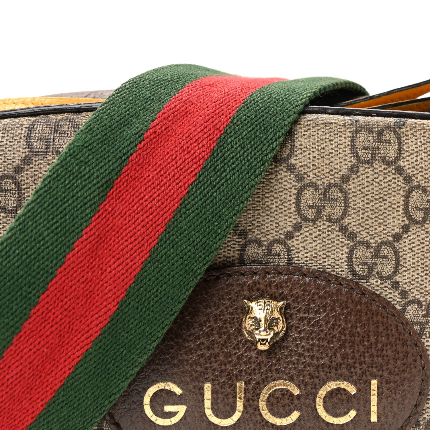 GG Supreme Monogram Web Neo Vintage Shoulder Bag Beige New Acero Crop