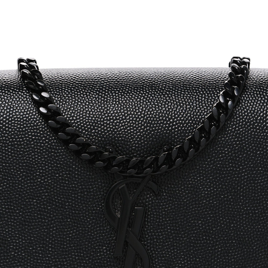 Grain De Poudre Small Monogram Monochrome Kate Satchel Black