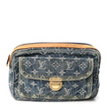 Monogram Denim Bum Bag Blue