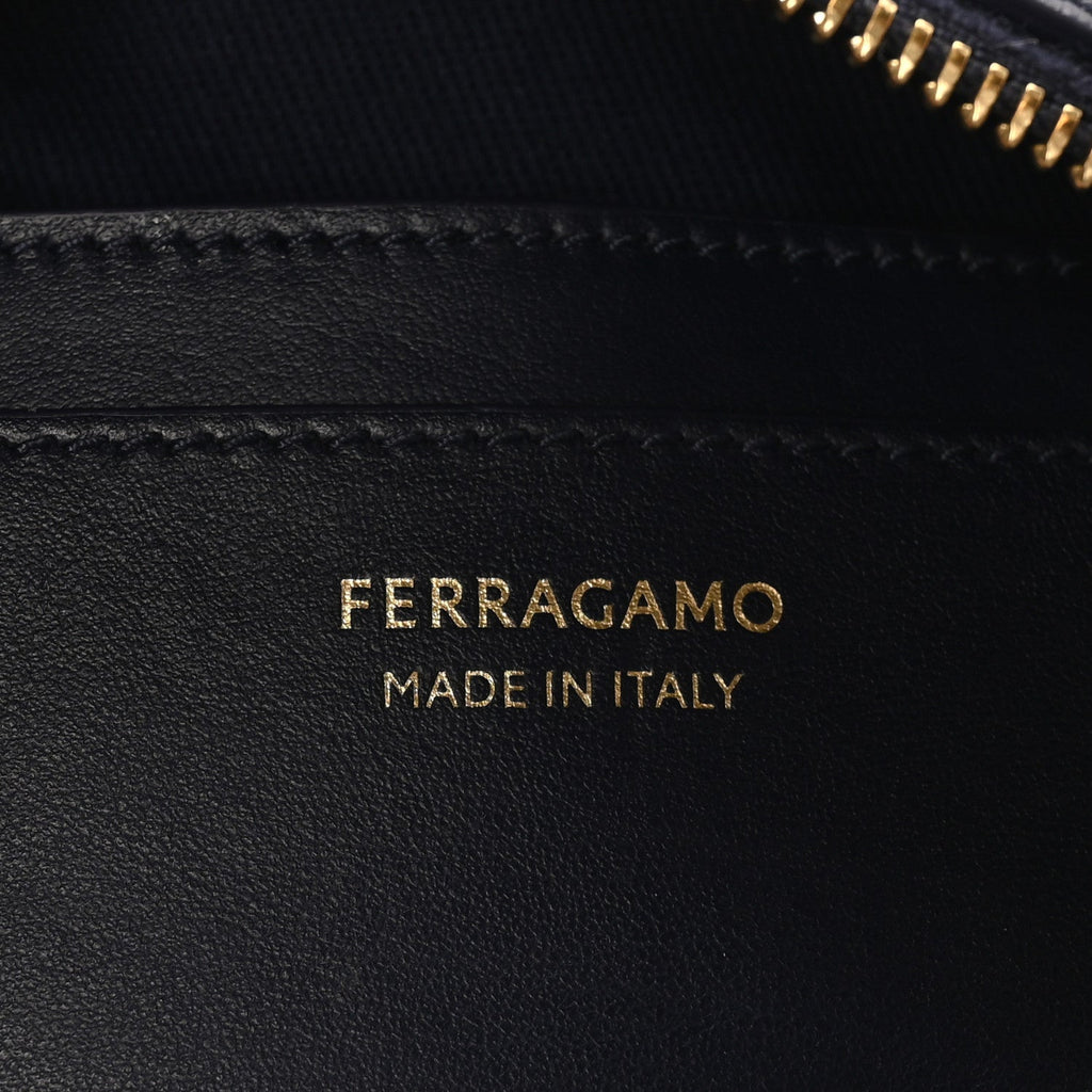 Calfskin Gancio Small Camera Case Navy