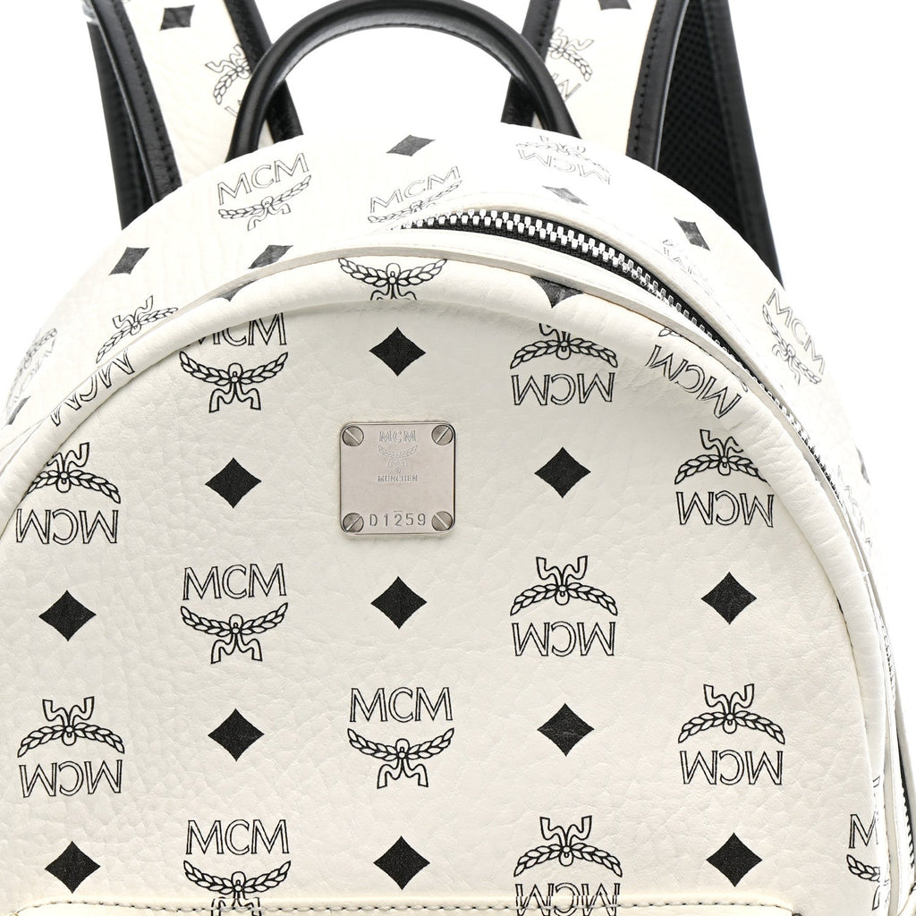 Visetos Small Side Stud Stark Backpack White