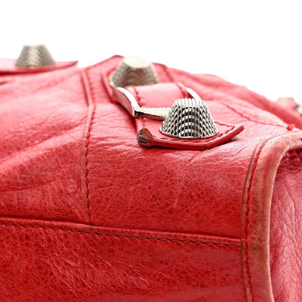 Agneau Giant 21 Silver Hardware City Rouge Coquelicot