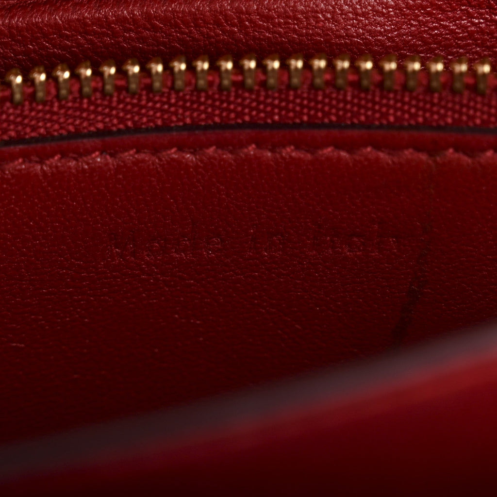Box Calfskin Small Classic Box Flap Bag Red