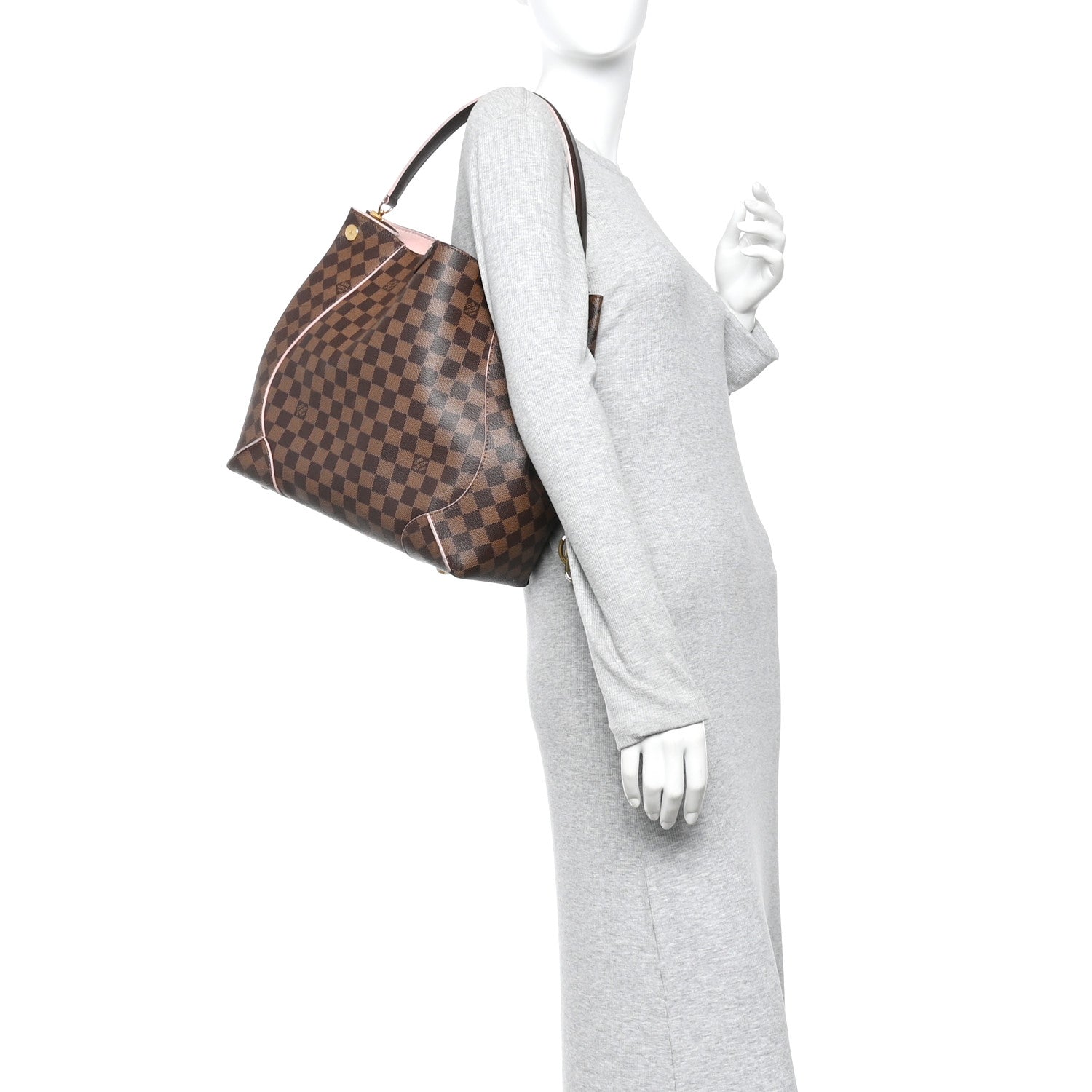 Damier Ebene Caissa Hobo Rose Ballerine