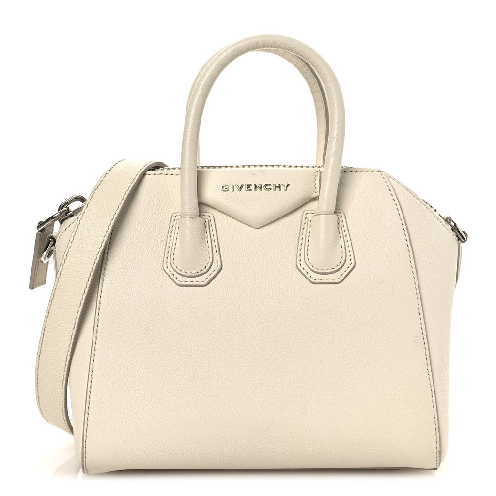 Sugar Goatskin Mini Antigona Off White