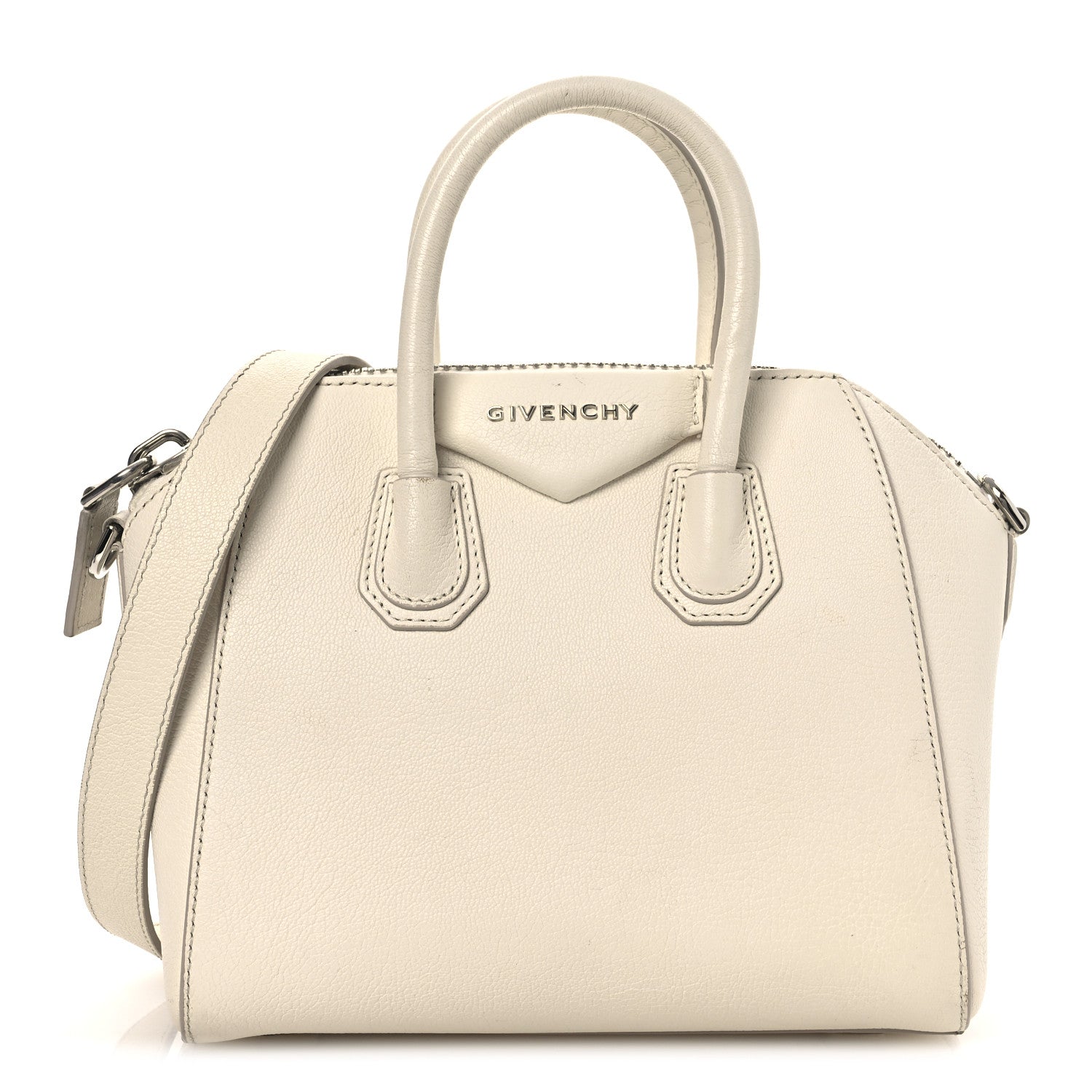 Sugar Goatskin Mini Antigona Off White