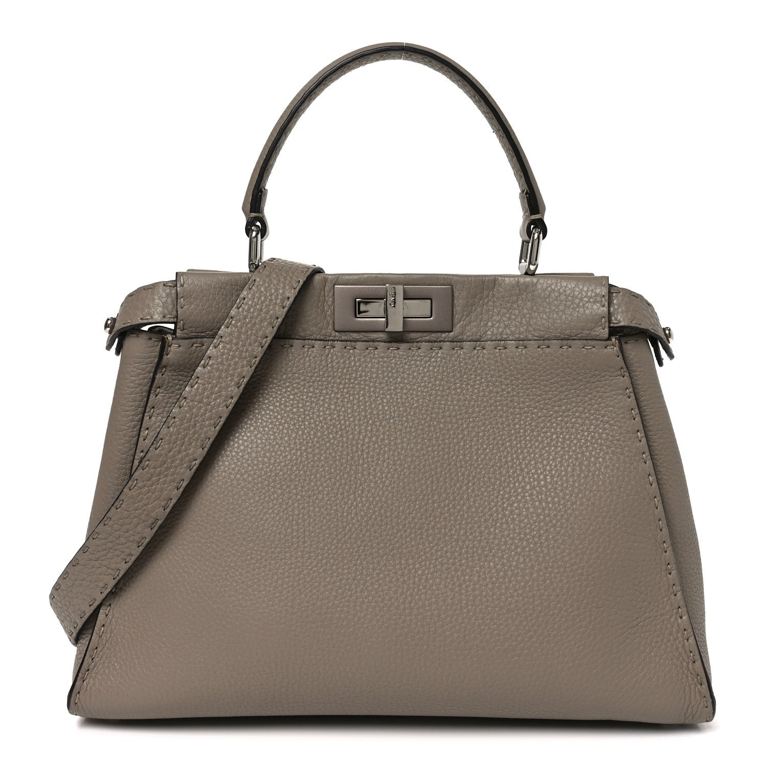 Cuoio Romano Selleria Medium Peekaboo Iconic Satchel Corda