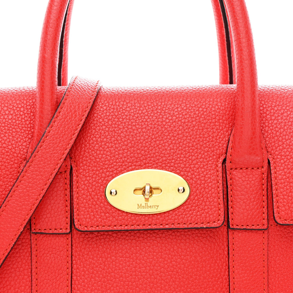 Classic Grain Small Bayswater Satchel Scarlet Red