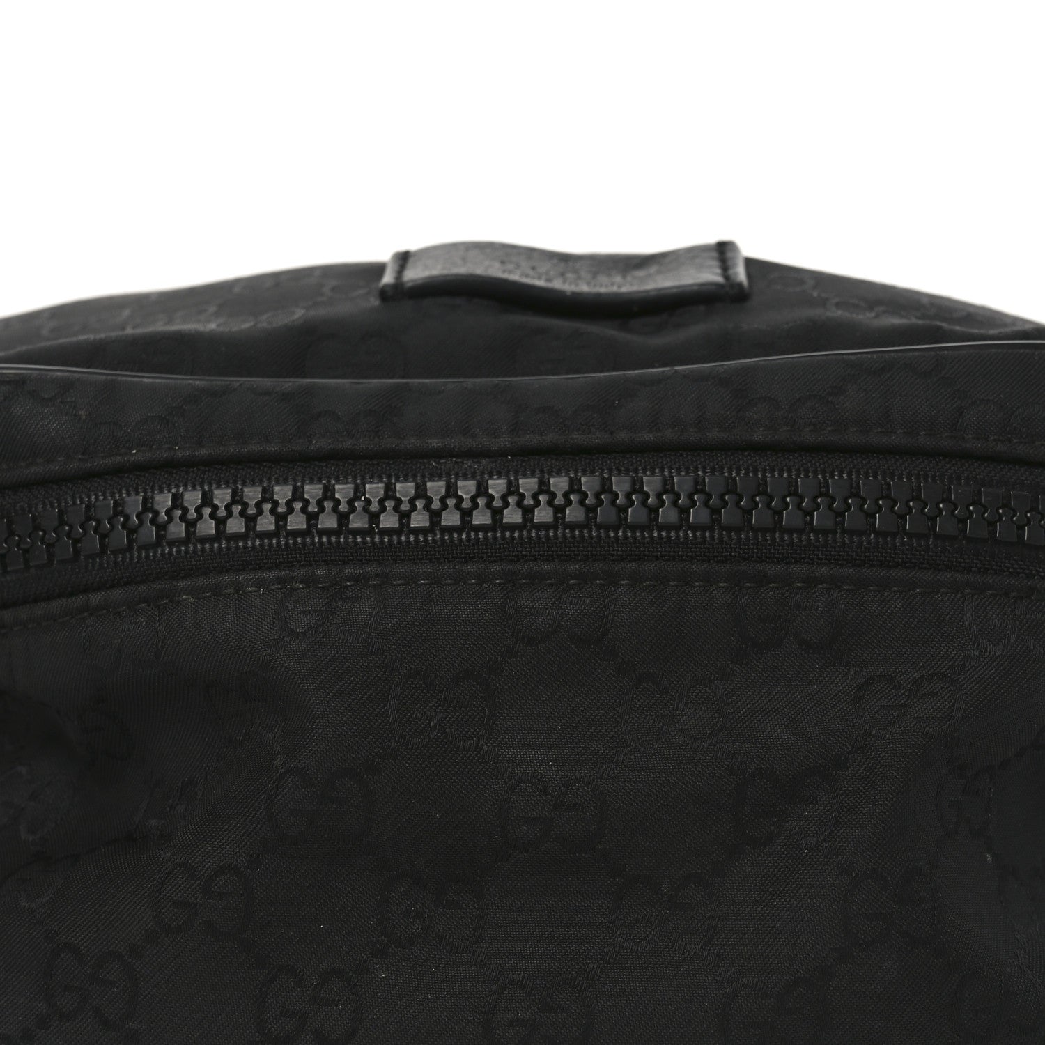 Nylon Monogram Fanny Pack Belt Bag Black