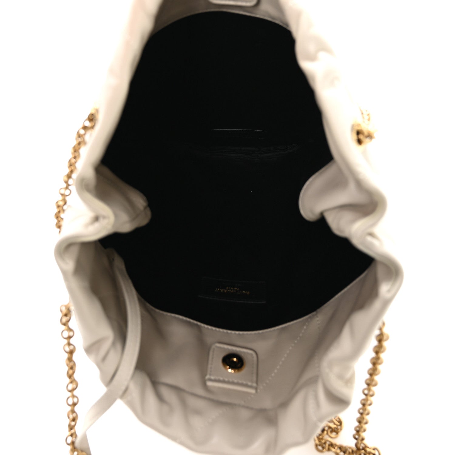 Lambskin Matelasse Monogram Medium Jamie 4.3 Pochon Blanc Vintage