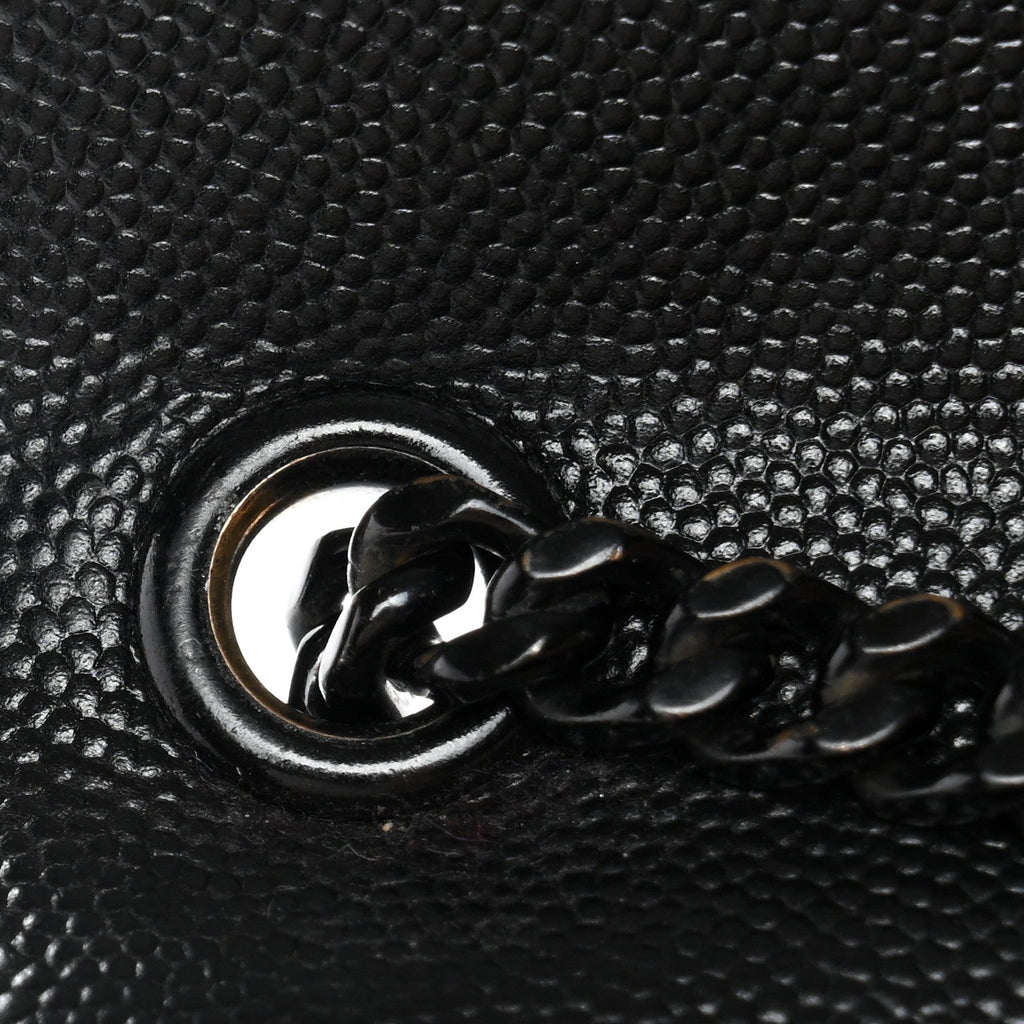 Grain De Poudre Medium Classic Monogram Monochrome Kate Satchel Black
