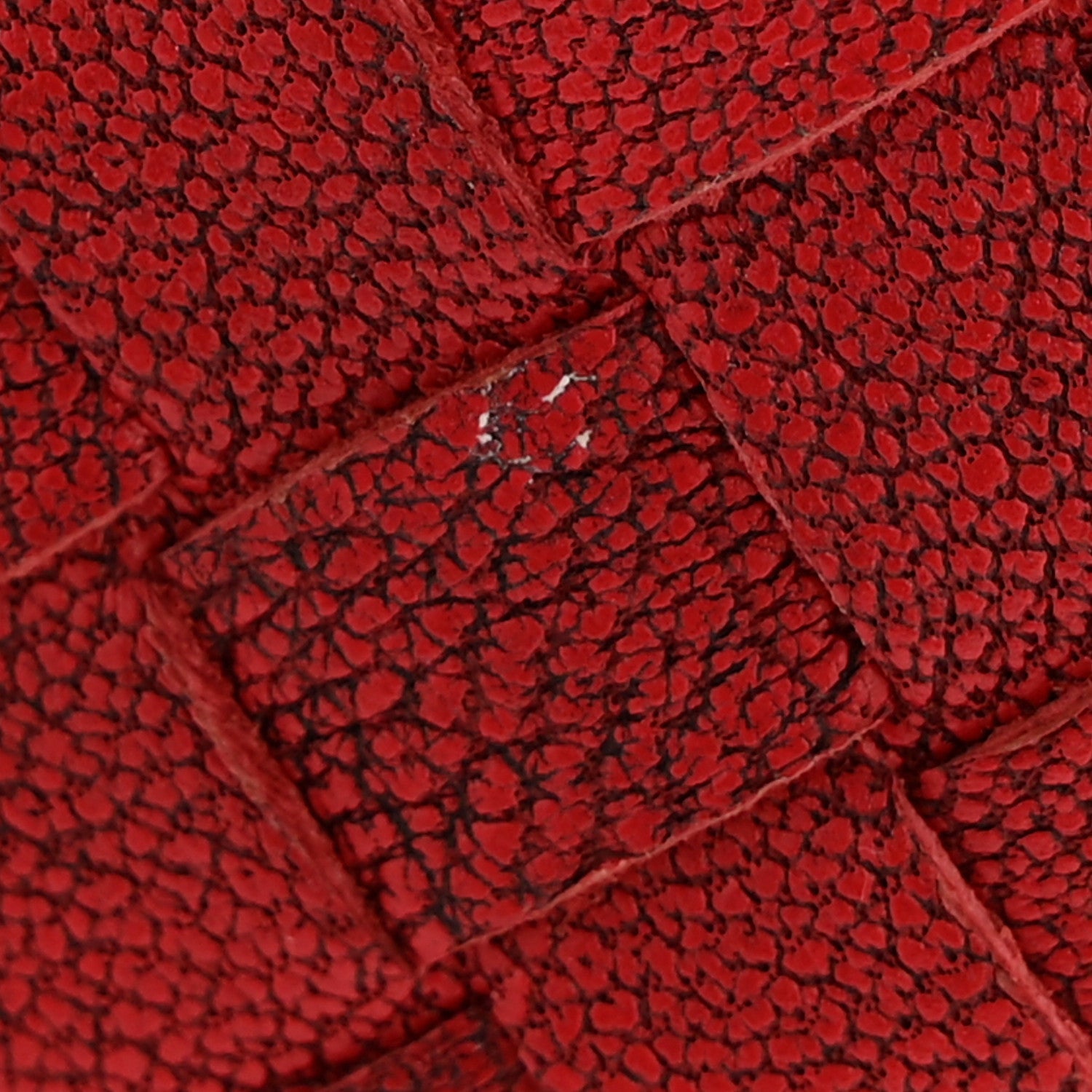 Nappa Intrecciato Zip Around Wallet Red