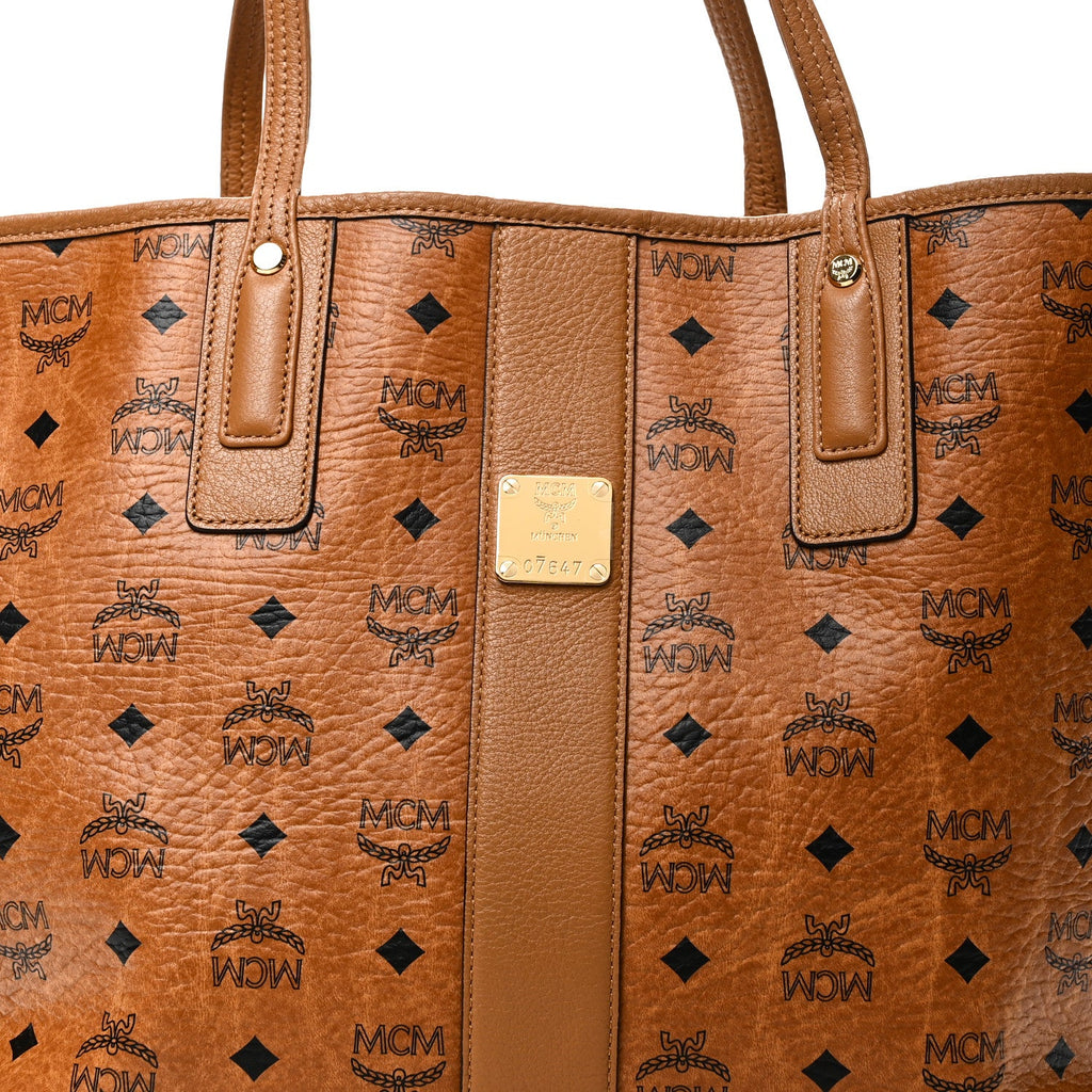Visetos Medium Liz Reversible Shopper Tote Cognac