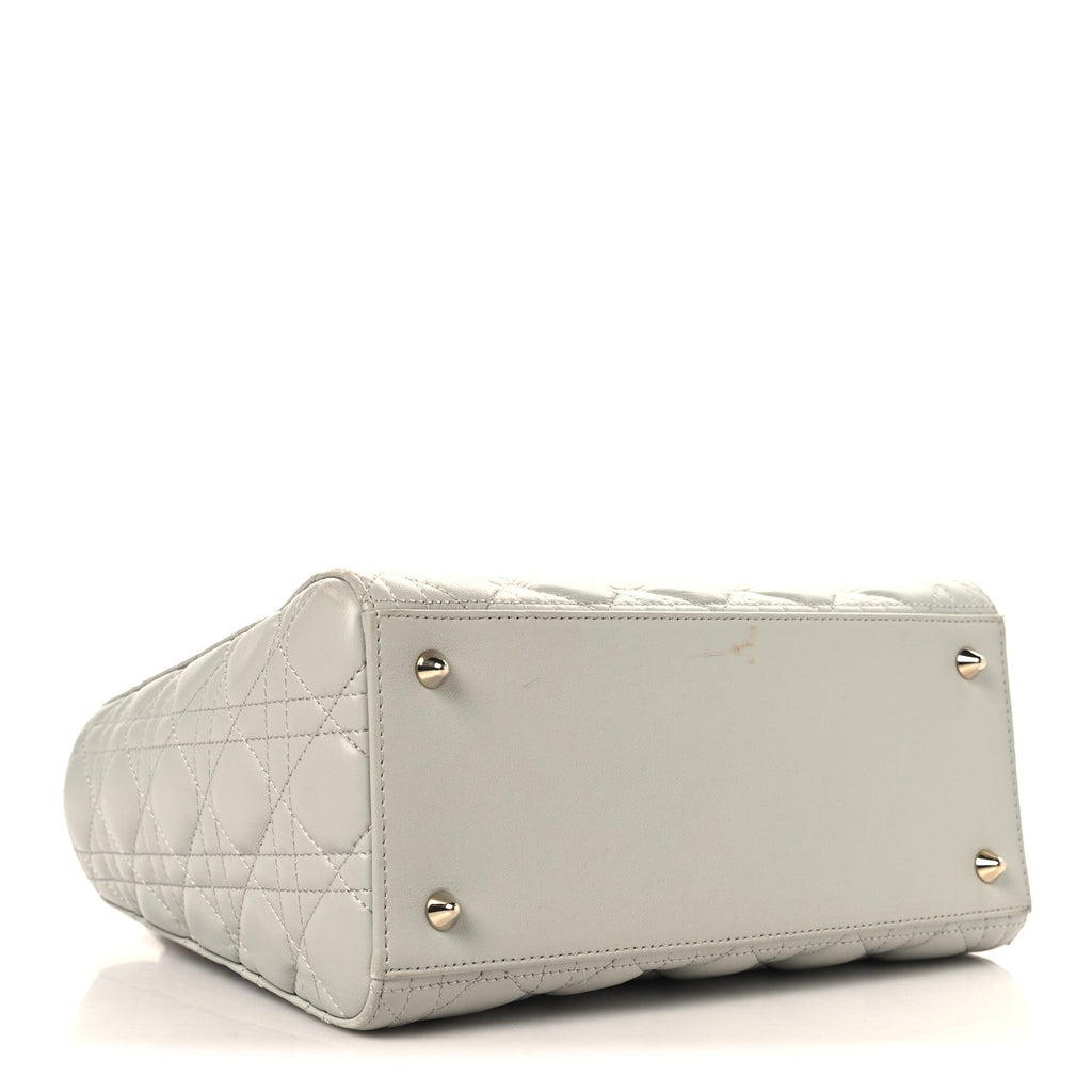 Lambskin Cannage Medium Lady Dior Grey