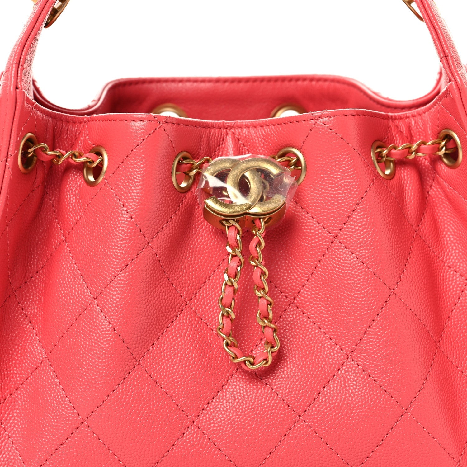 Caviar Quilted Mini Chanel 25 Handbag Coral