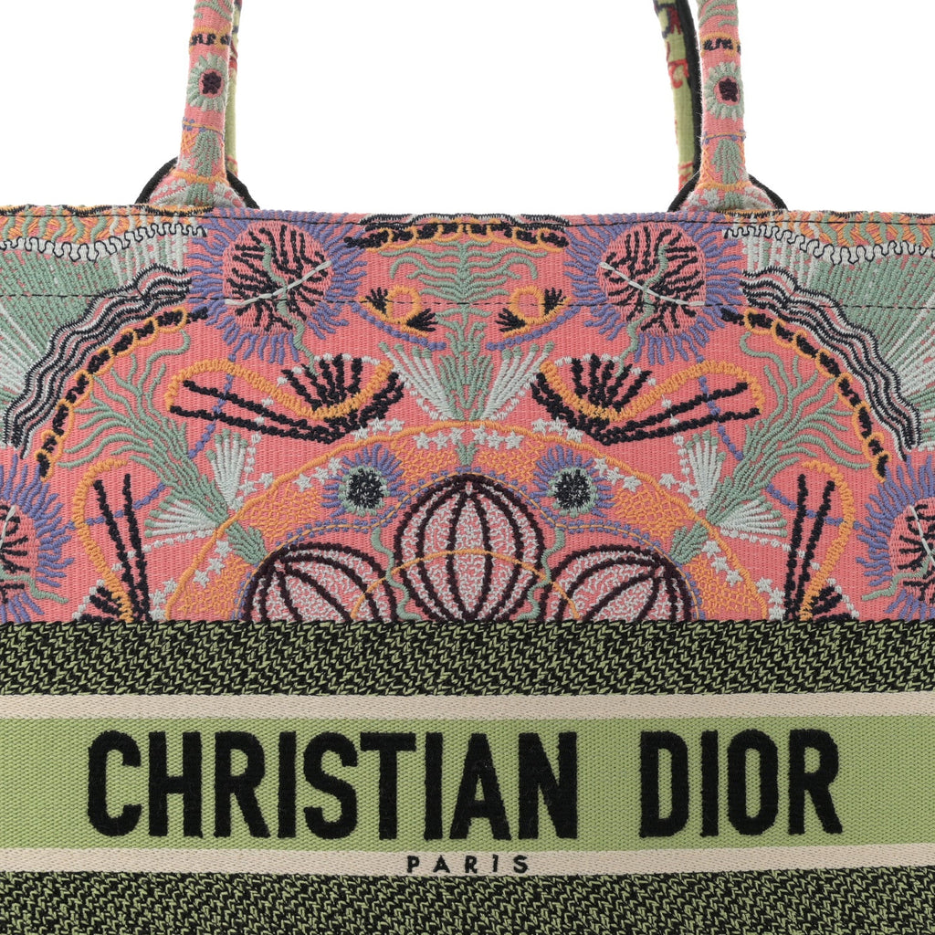 Canvas Embroidered Large In Lights Book Tote Multicolor