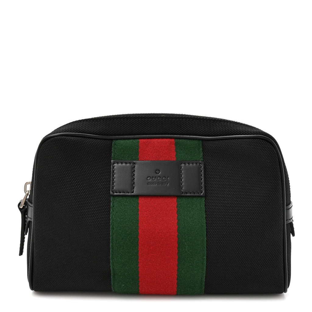 Canvas Web Slim Belt Bag Black