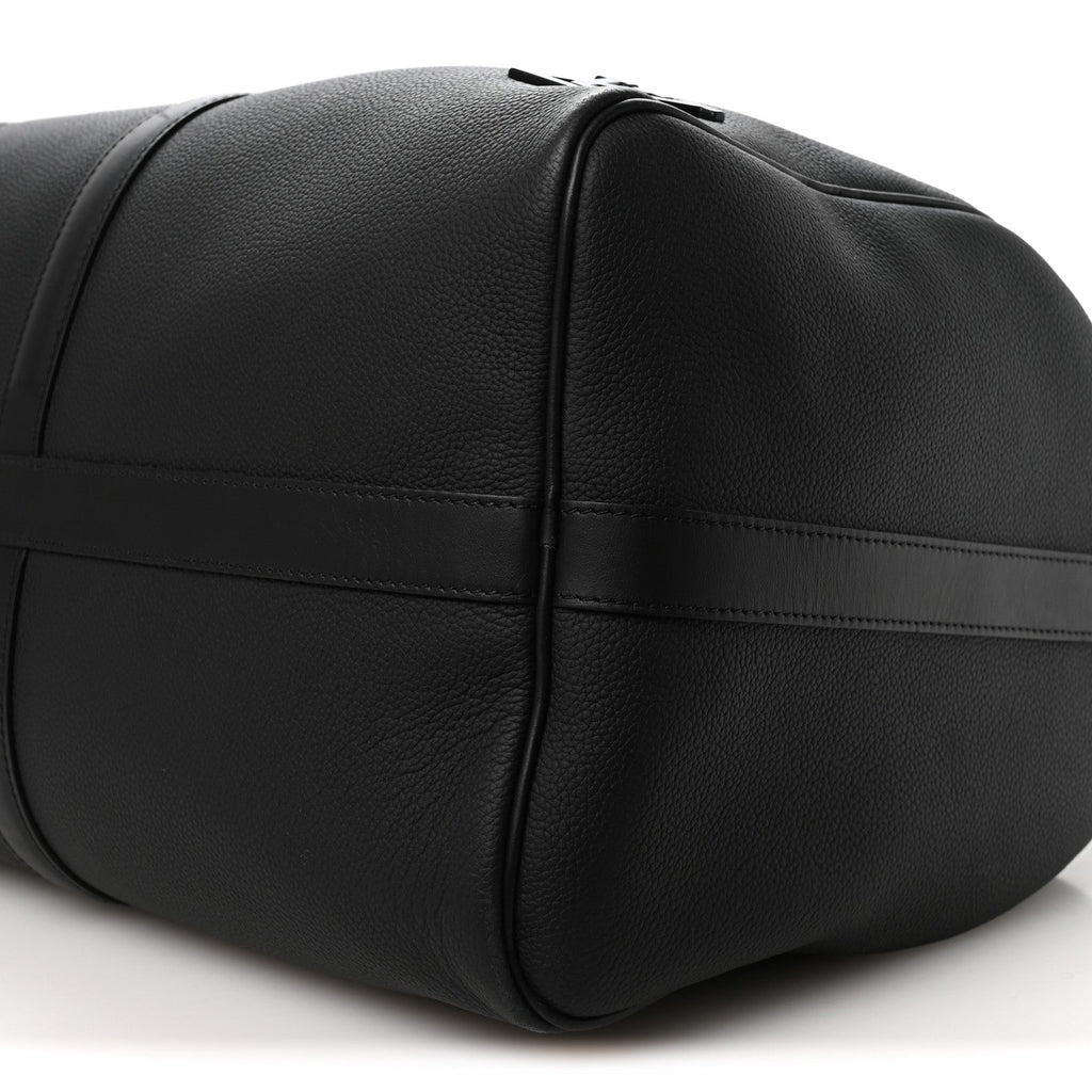 Grained Calfskin Aerogram Keepall Bandouliere 50 Black