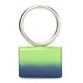 Smooth Airbrushed Calfskin Micro Pouch Lime Lapis