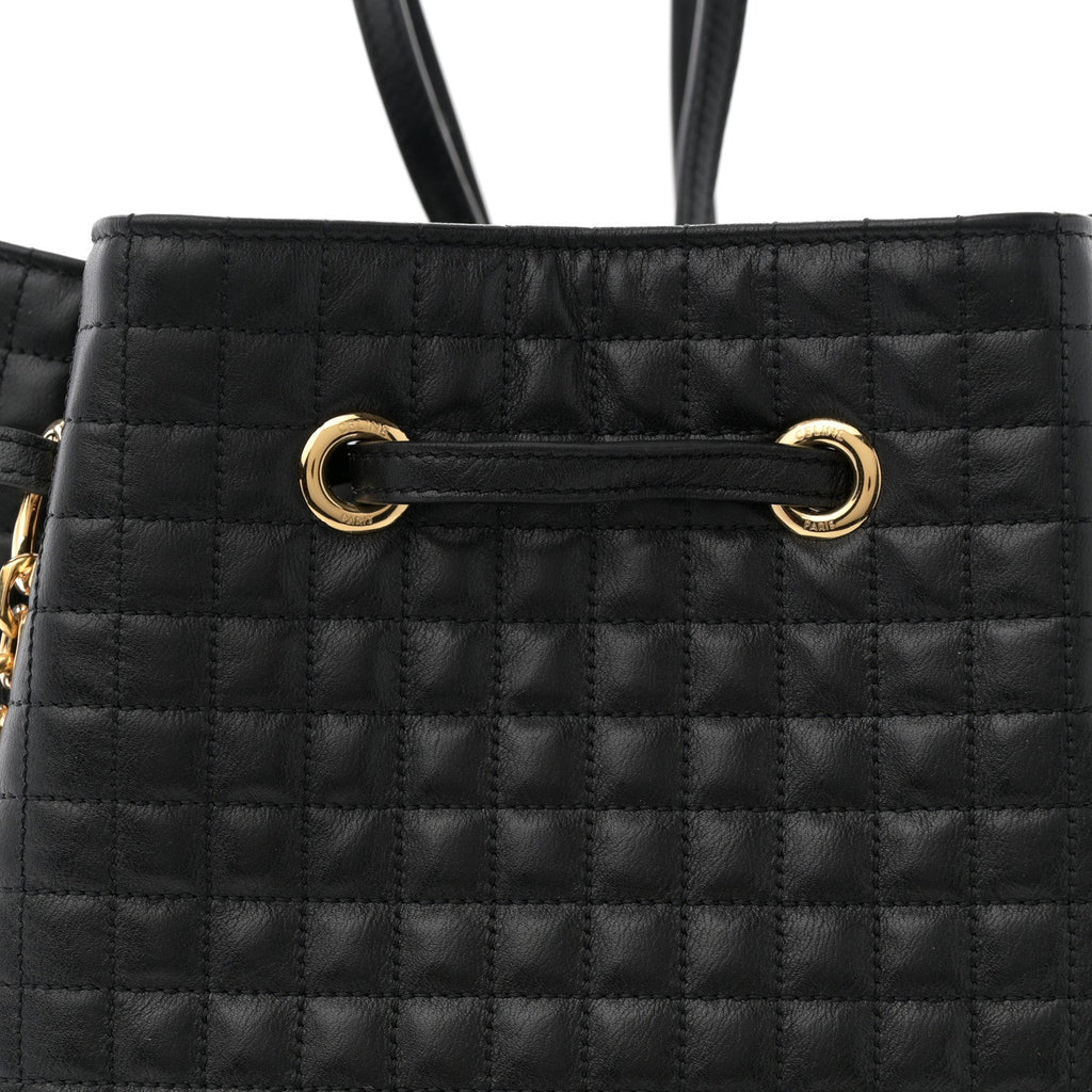 Calfskin Quilted Small C Backpack Black