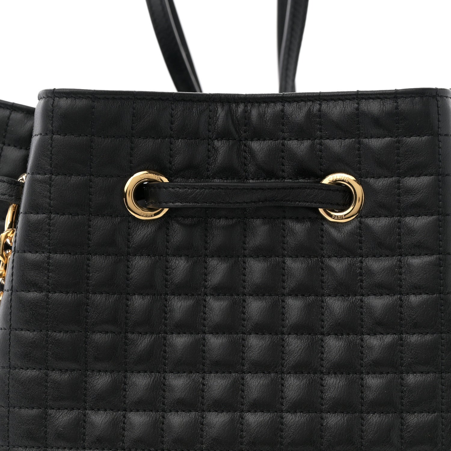 Calfskin Quilted Small C Backpack Black
