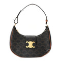 Triomphe Canvas Calfskin Medium Strap Ava Triomphe Shoulder Bag Tan