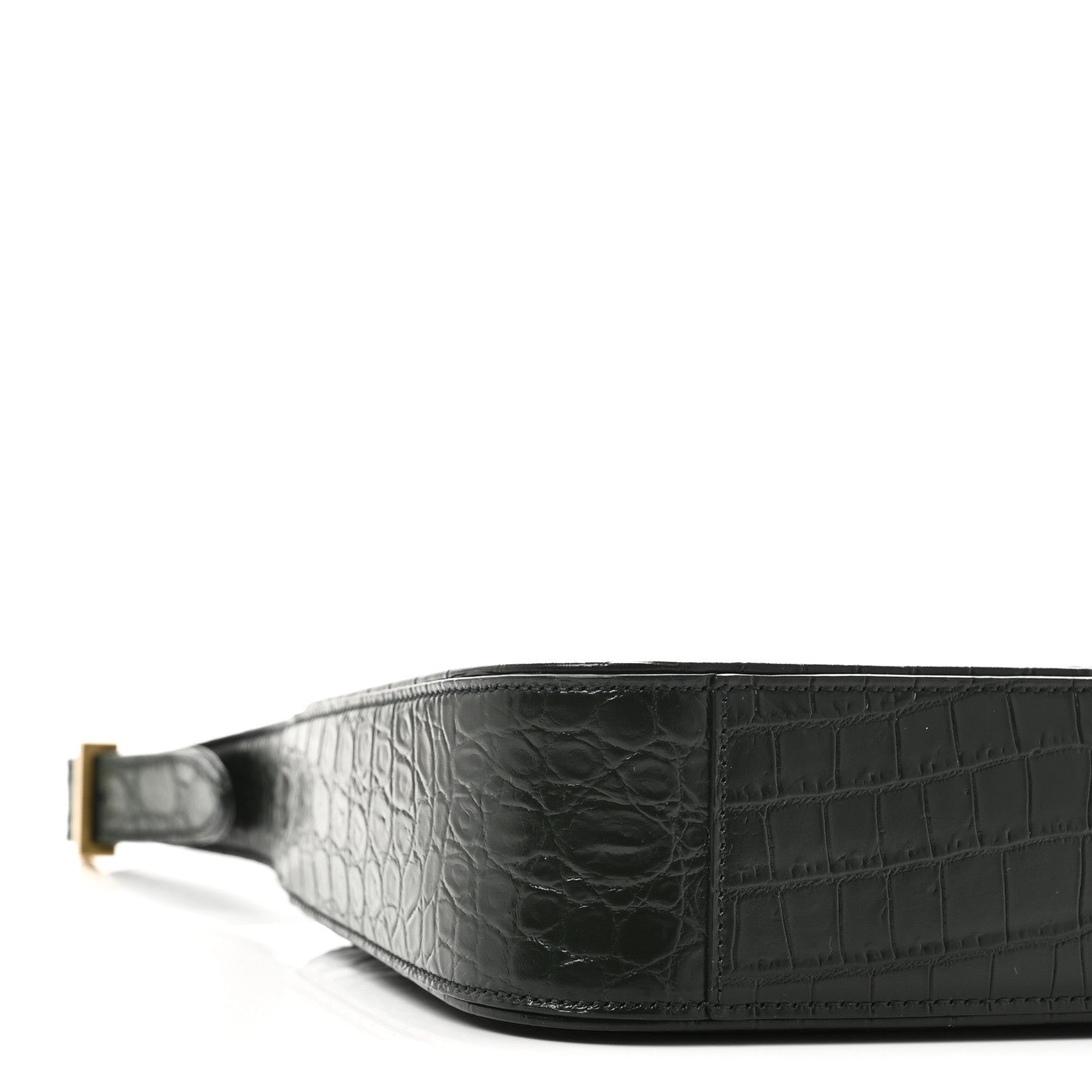 Calfskin Crocodile Embossed Le 5 A 7 Hobo Dark Green Bottle