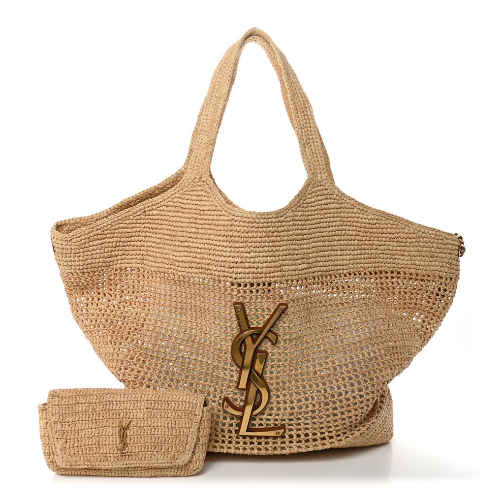 Raffia Icare Shopping Tote Natural