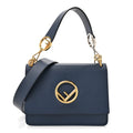 Vitello Century Opaco F is Fendi Kan I Shoulder Bag Blu Scuro