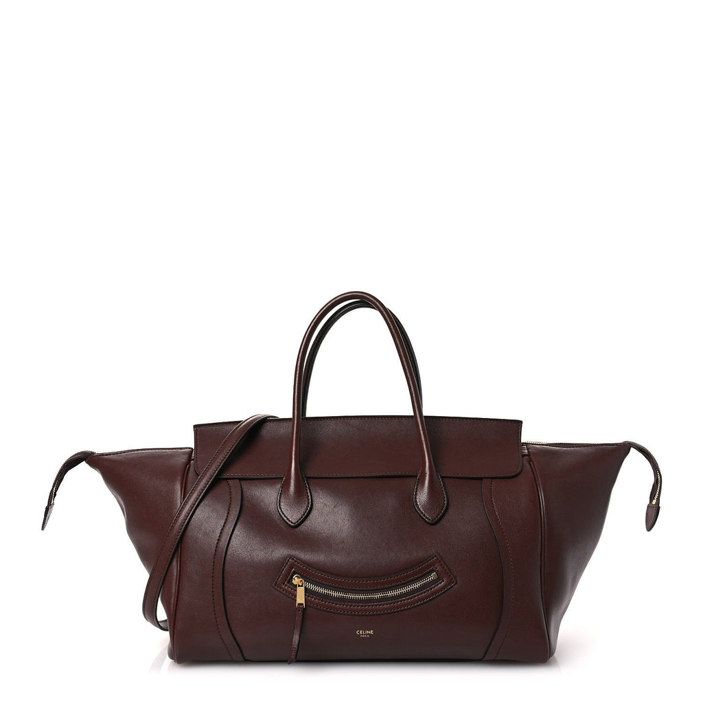 Supple Shiny Lambskin Medium Smiling New Luggage Brick