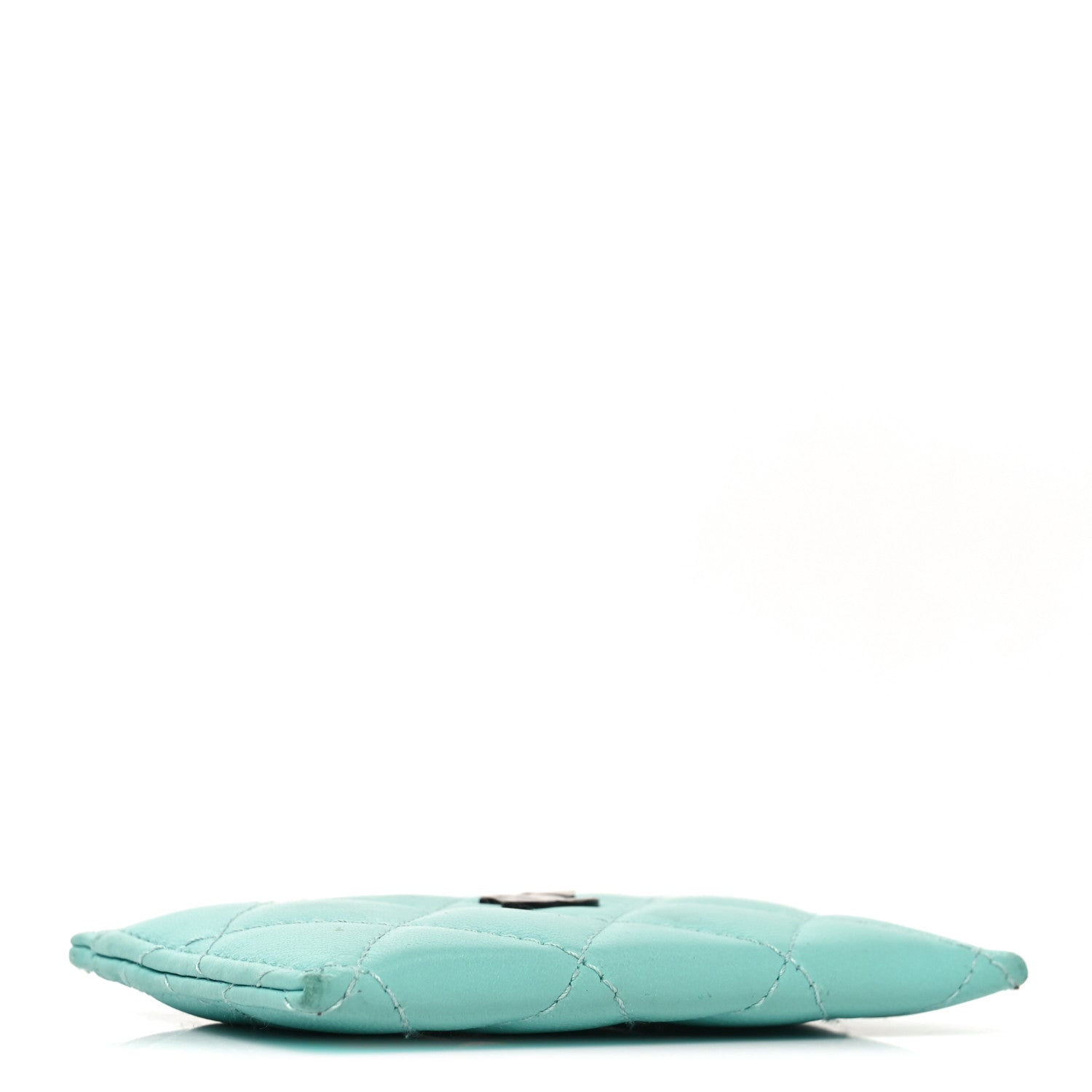 Lambskin Quilted  Holder Turquoise