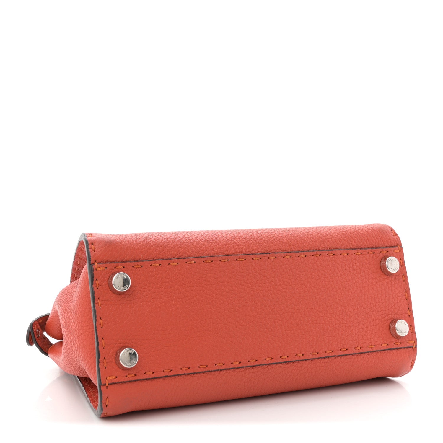 Cuoio Romano Selleria Mini Peekaboo Iconic Satchel Dark Orange