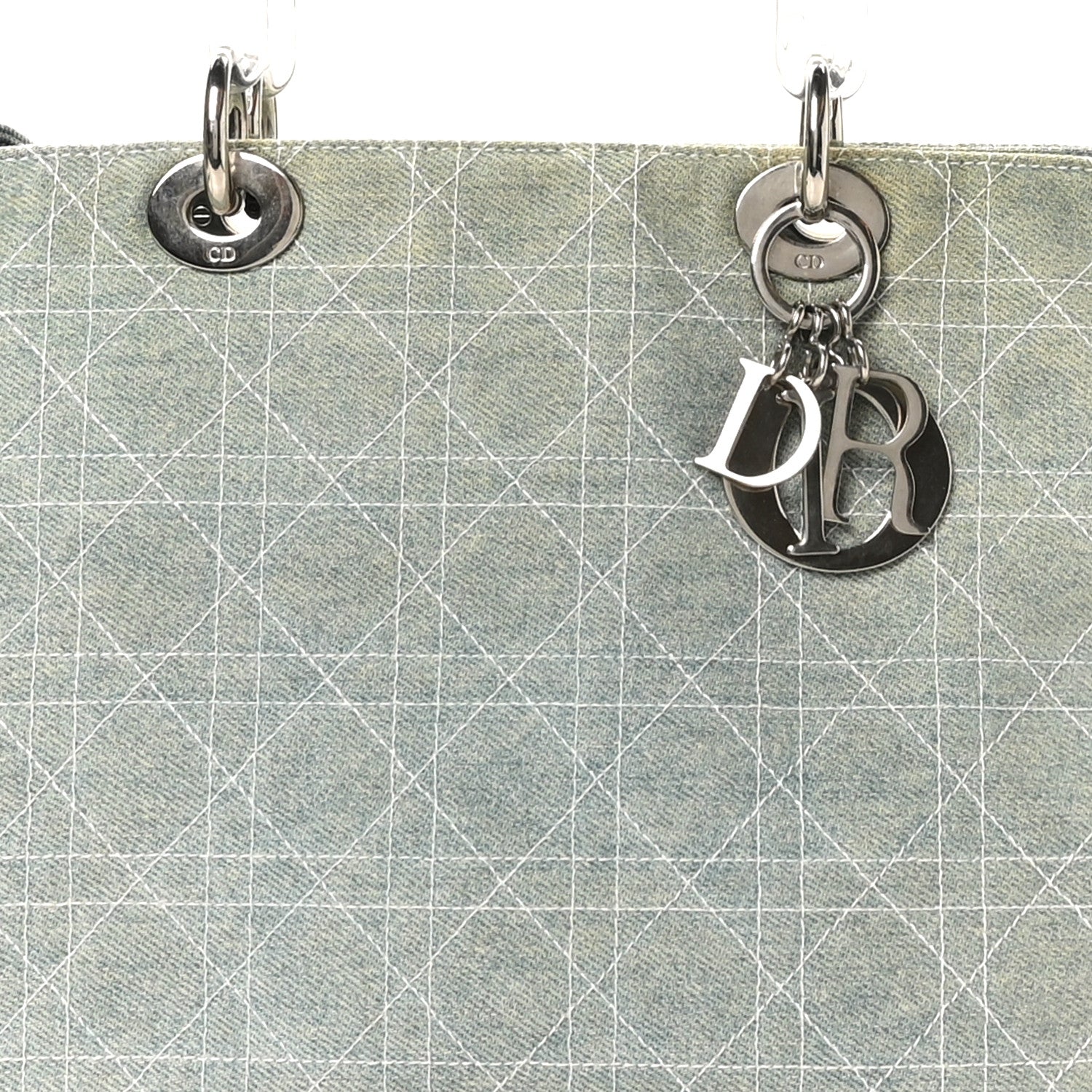 Denim Cannage Lady Dior Light Blue