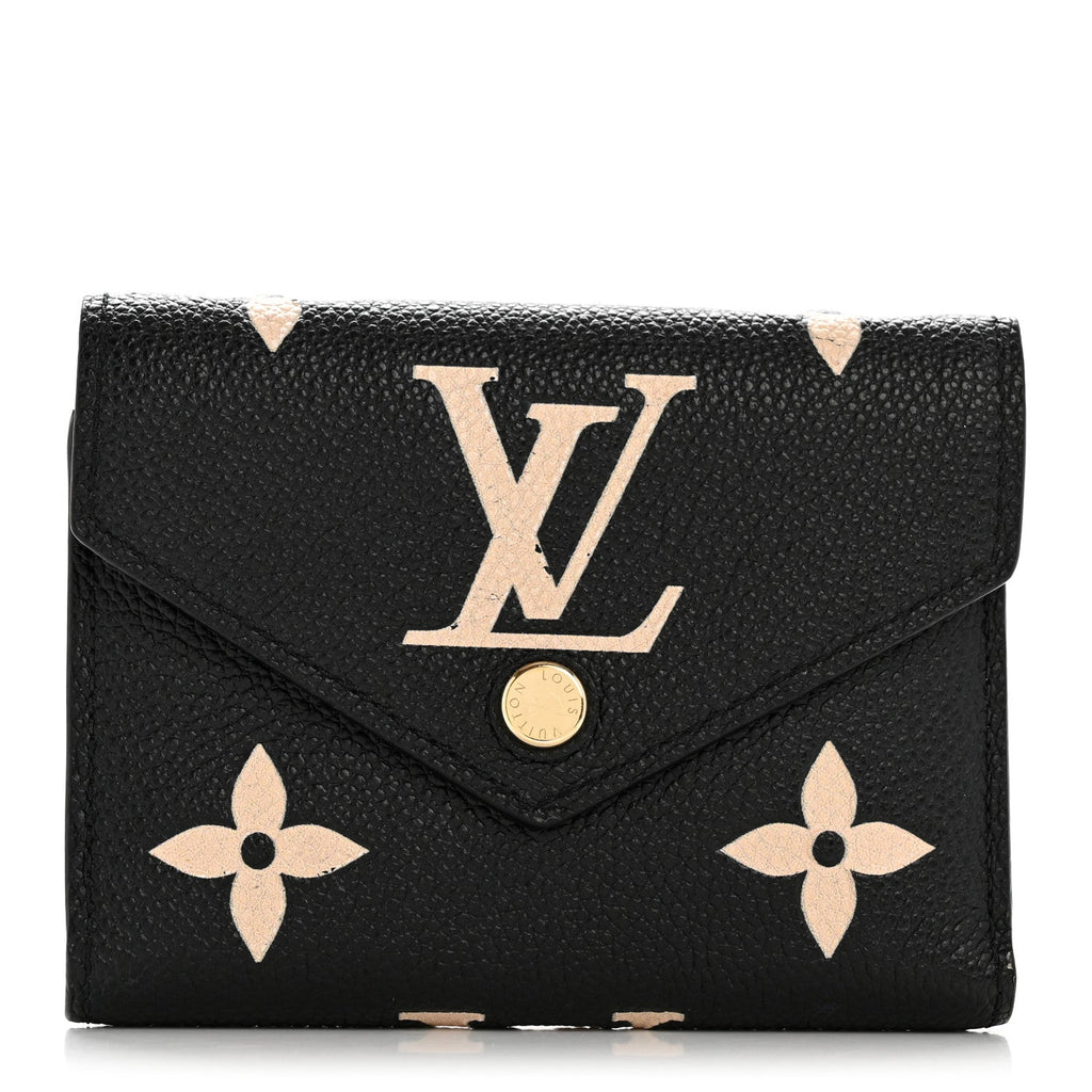 Empreinte Monogram Giant Victorine Wallet Black Beige
