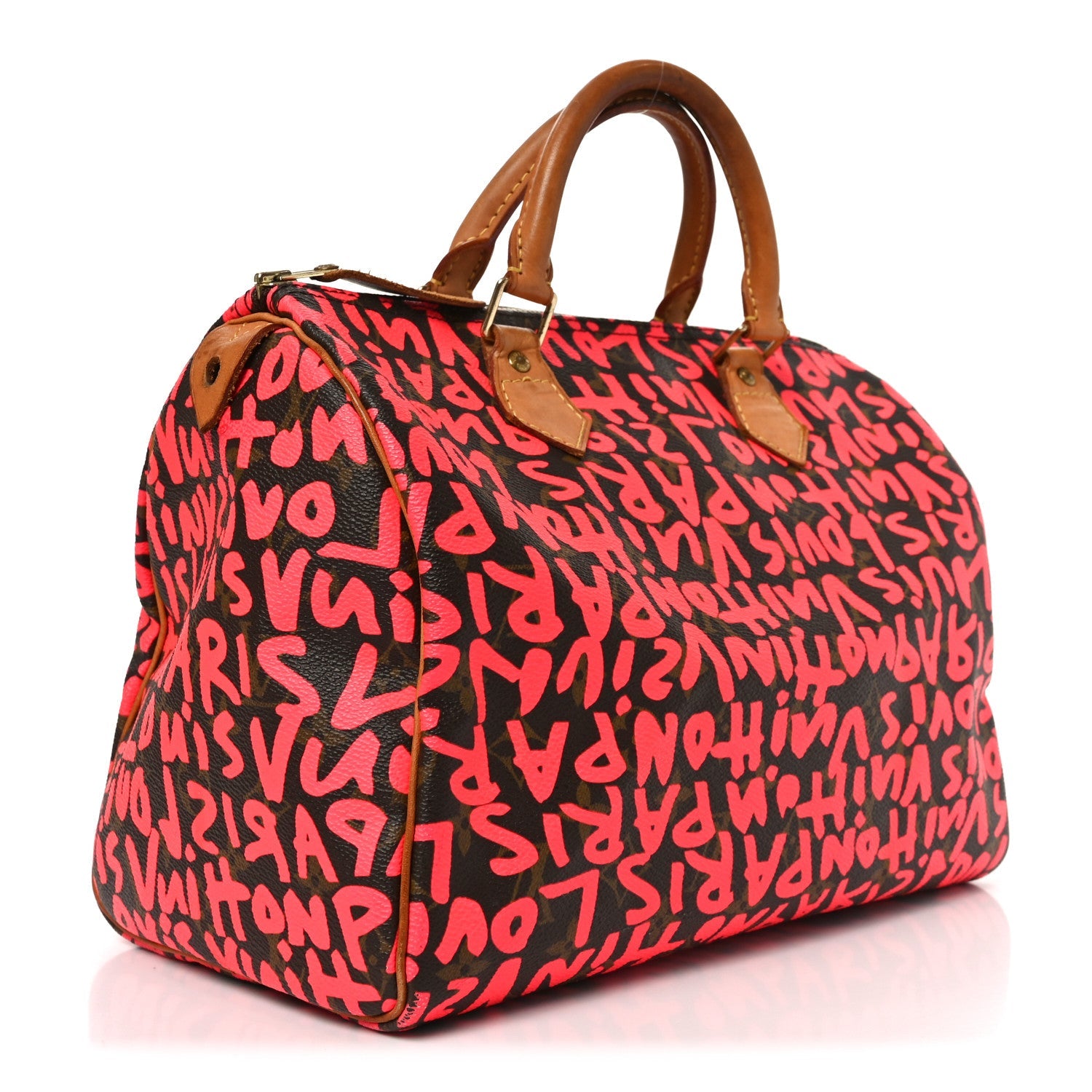 Monogram Graffiti Speedy 30 Fuchsia