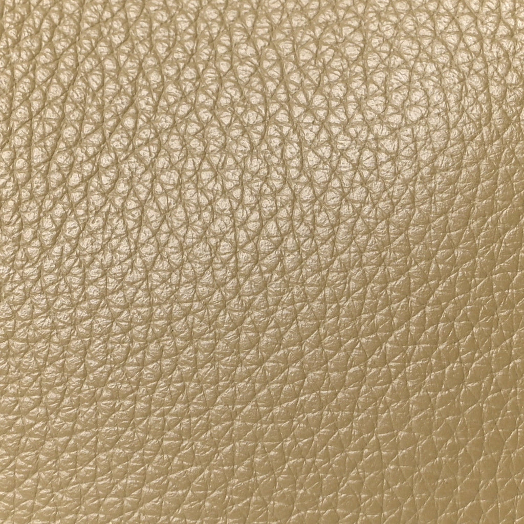 Small Classic Grain Silky Calfskin Lily Tote Linen Green