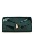 Metallic Calfskin Serpenti Forever Wallet Emerald