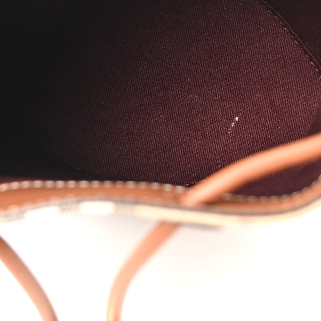 E-Canvas Vintage Check Mini Drawstring Bucket Bag Briar Brown