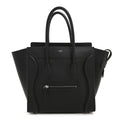 Drummed Calfskin Micro Luggage Black