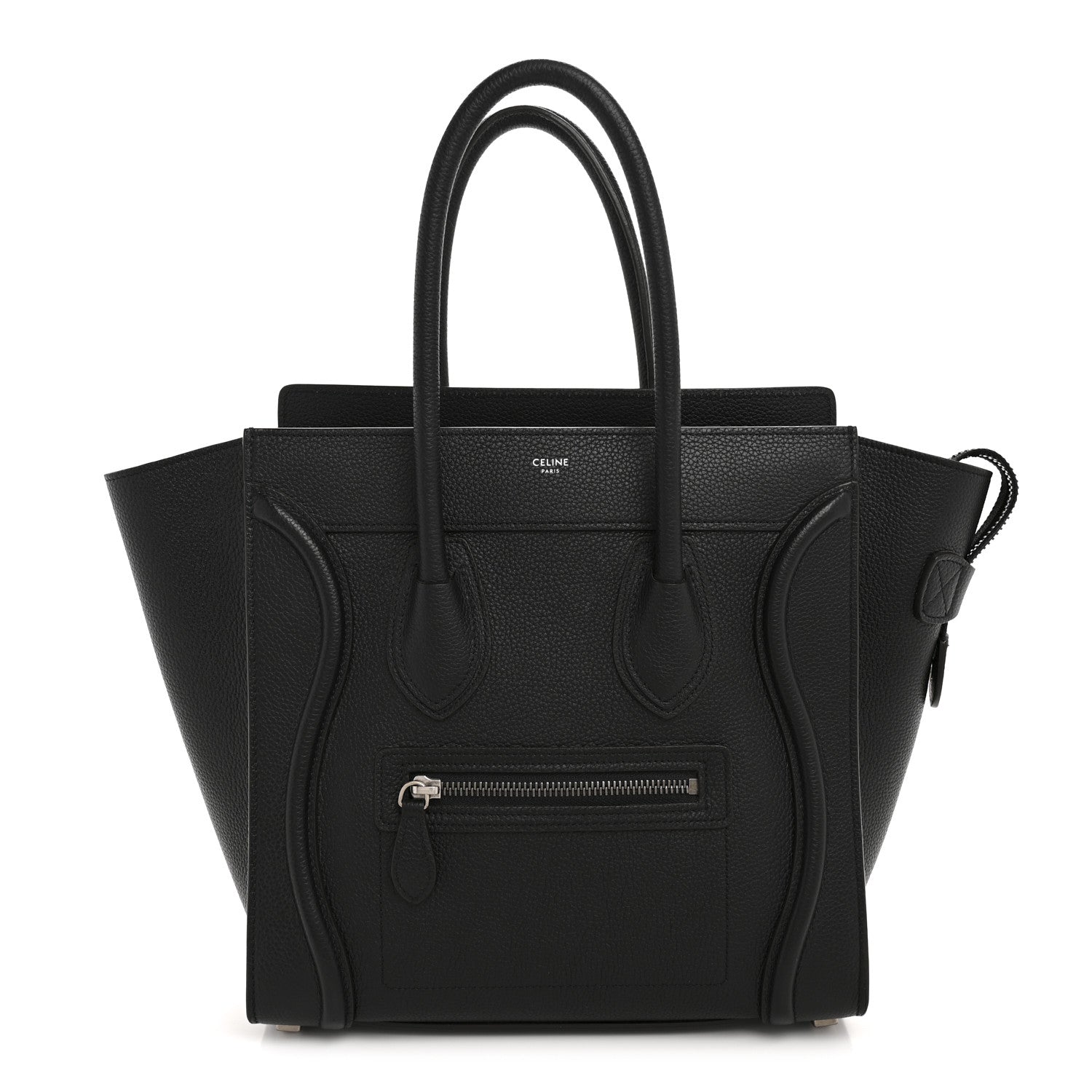 Drummed Calfskin Micro Luggage Black